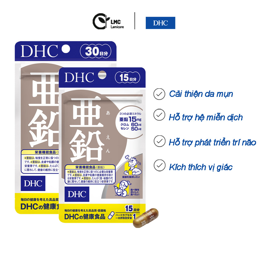 Viên uống bổ sung kẽm DHC Zinc - Lamicare