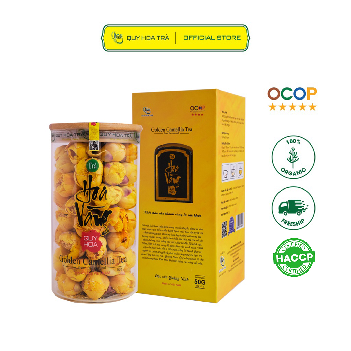 Trà hoa vàng quy hoa 50g cao cấp