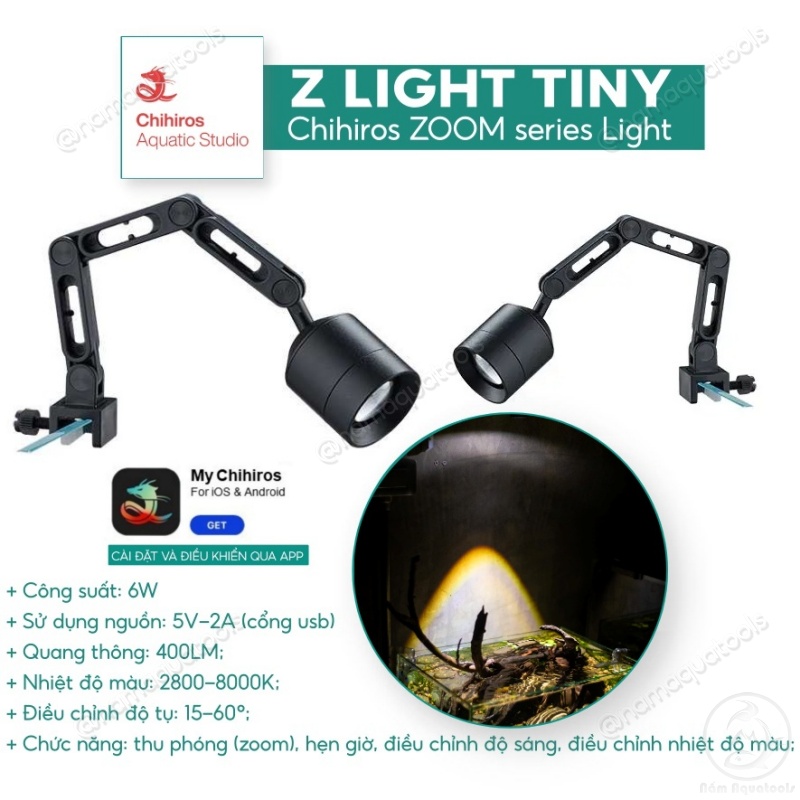 Chihiros Zzoom Series Light - Z Light TINY Đèn LED Rọi Chihiros Có Điều