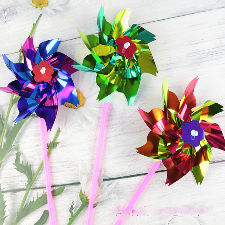 5 Cái Chong Chóng 5 Cánh Ngũ Sắc Lấp Lánh