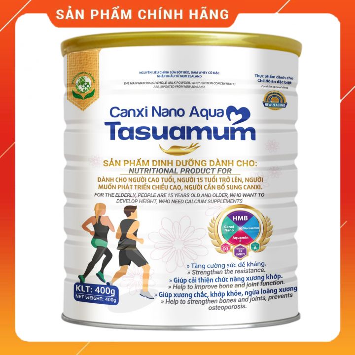 Sữa bột dinh dưỡng sữa tasuamum canxi nano aqua 400g
