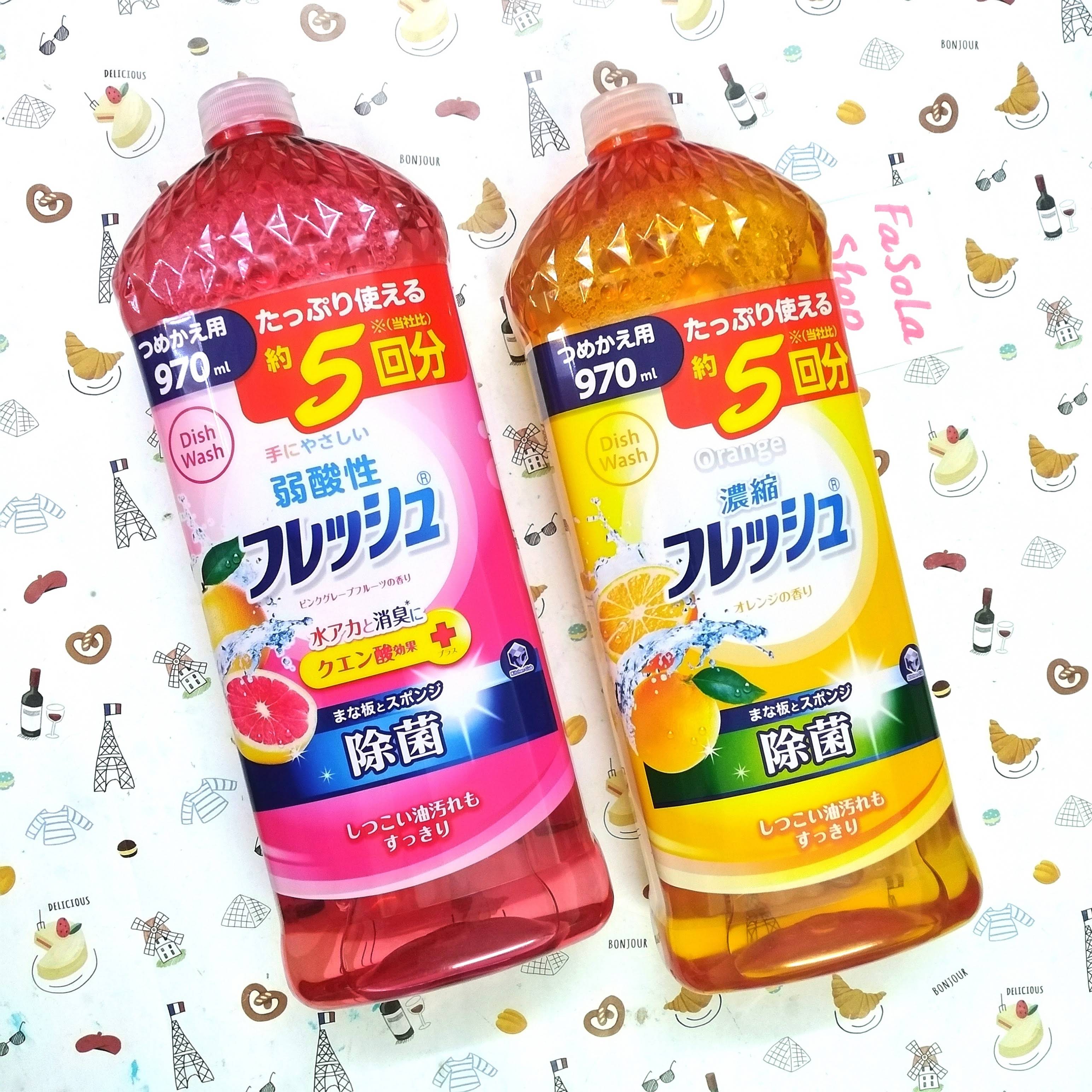 Nước rửa chén bát Nhật Bản DAIICHI SEKKEN đậm đặc 970ml hương cam bưởi hồng thơm dịu khử mùi diệt khuẩn dish washing liquid detergent