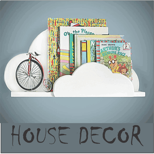 Kệ treo tường hình đám mây màu trắng K131 (Set 3 kệ)