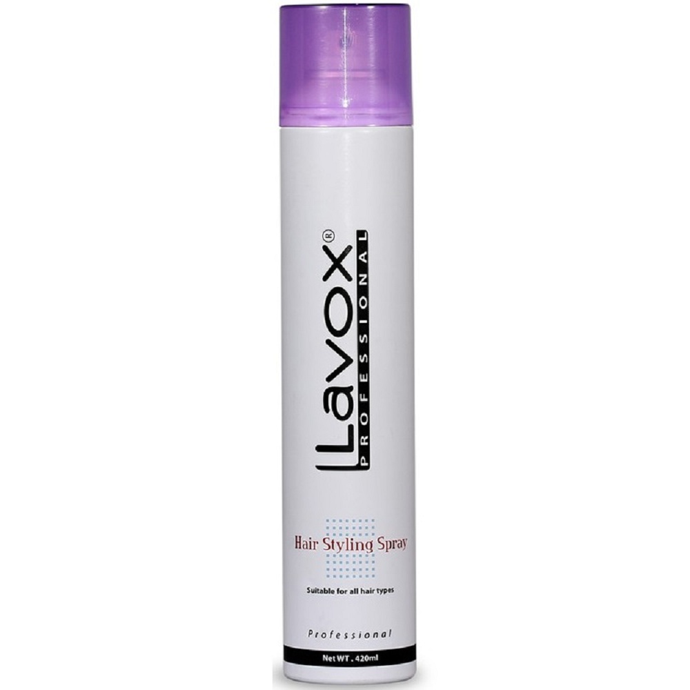 Keo xịt tạo kiểu tóc mềm lavox nắp tím 420ml