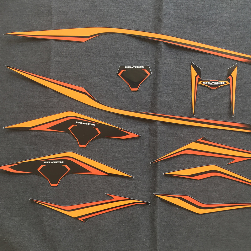 Trọn bộ tem xe máy, tem 3 lớp dán xe AIR BLADE đời 2016 như zin theo xe (màu CAM)