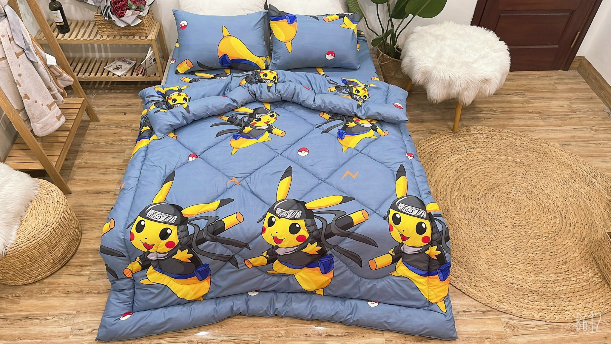 Set ga gối mẫu họa tiết pikachu p65