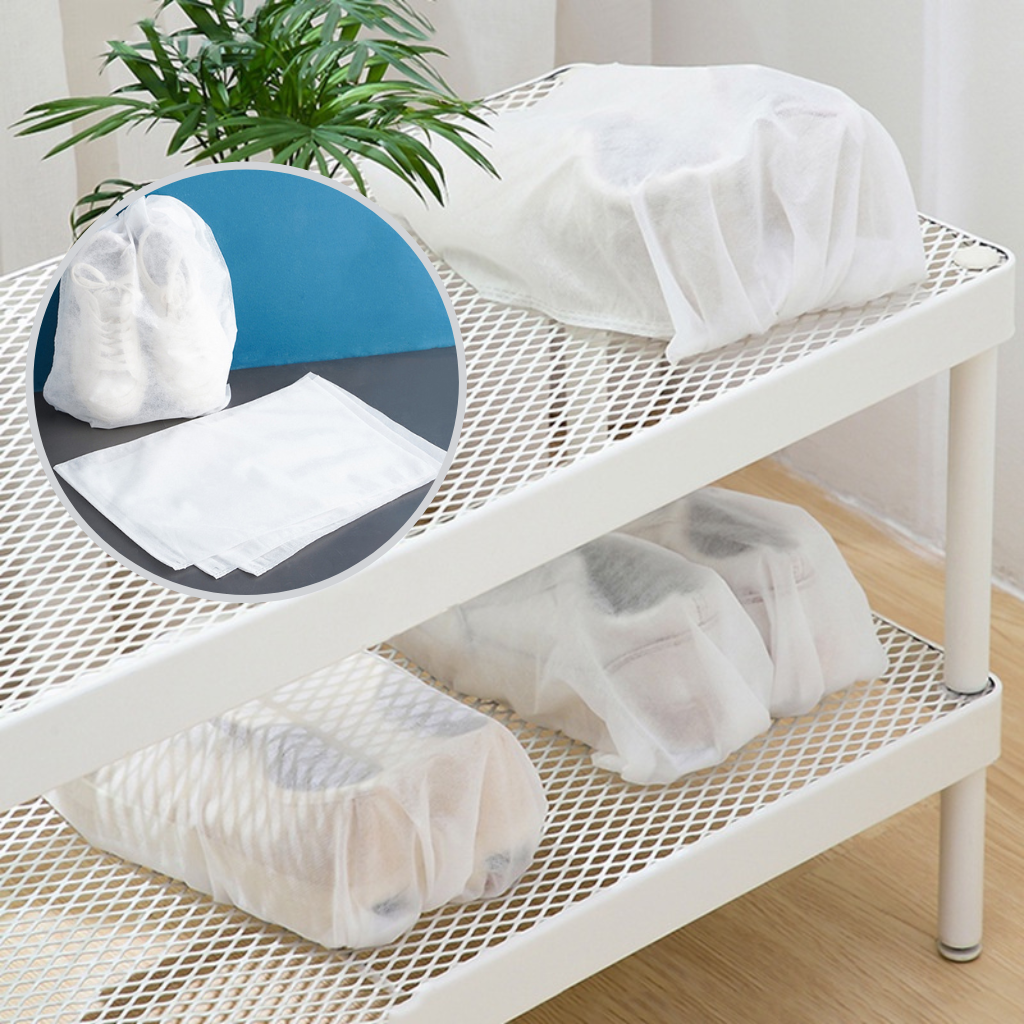 Túi đựng giày có dây rút, túi đựng giày du lịch chất liệu vải không dệt, bảo quản giày không dính bụi bẩn