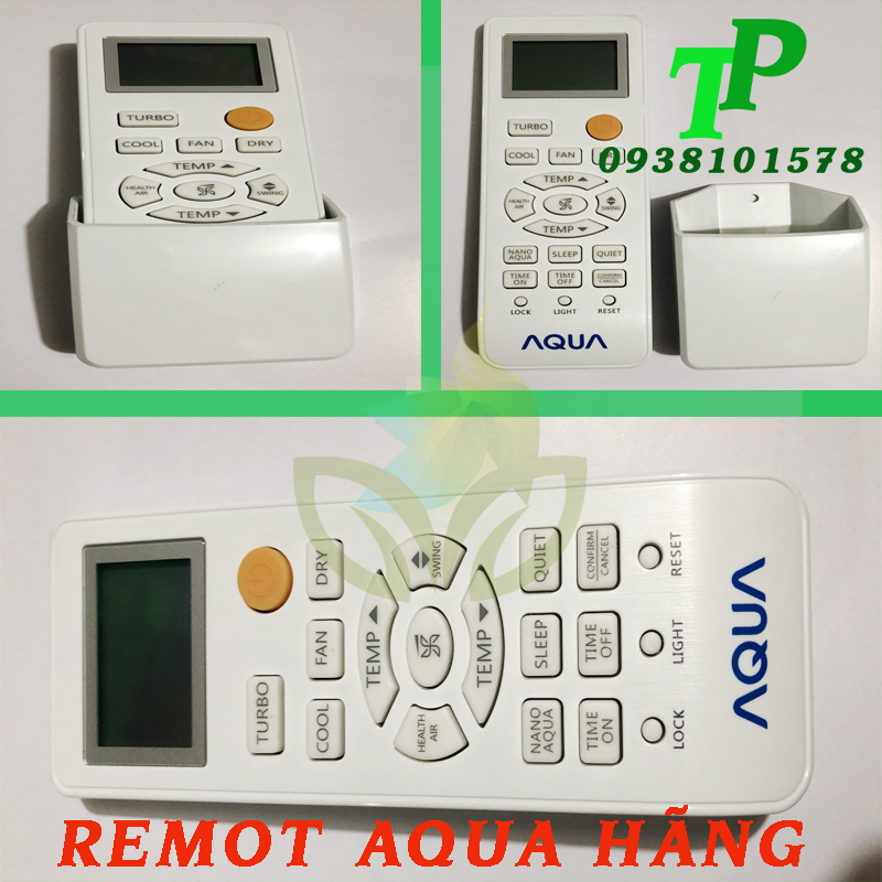 Điều Khiển, Remote Máy Lạnh Điều Hòa Aqua Hãng Nút Tròn Vàng