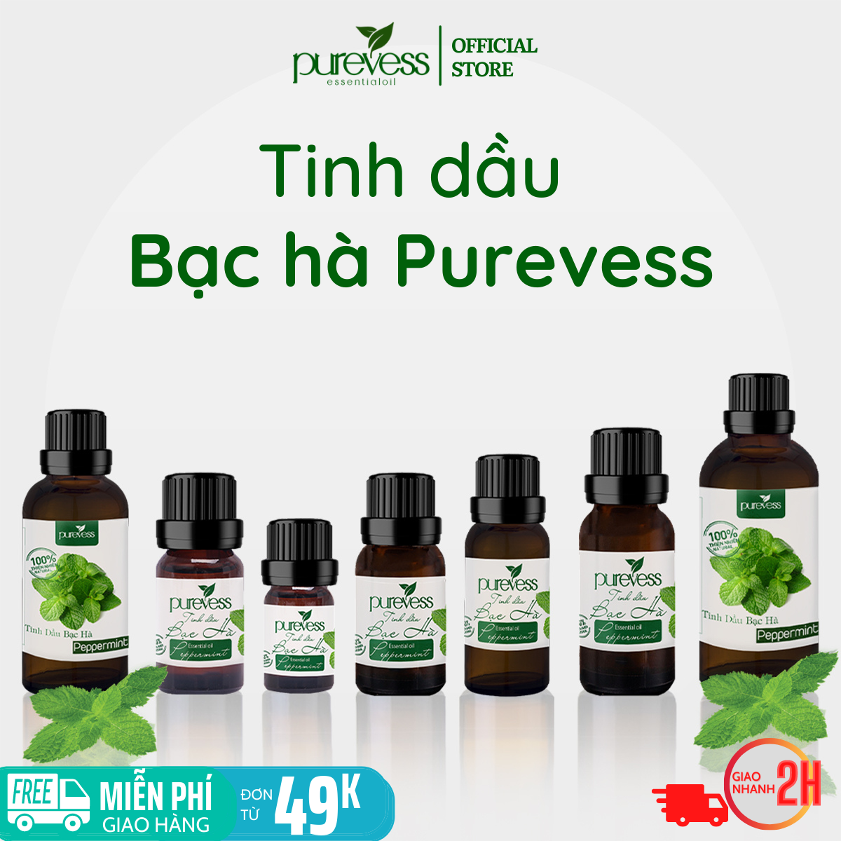 Tinh dầu Bạc Hà Purevess tinh dầu xông phòng tinh dầu thơm phòng