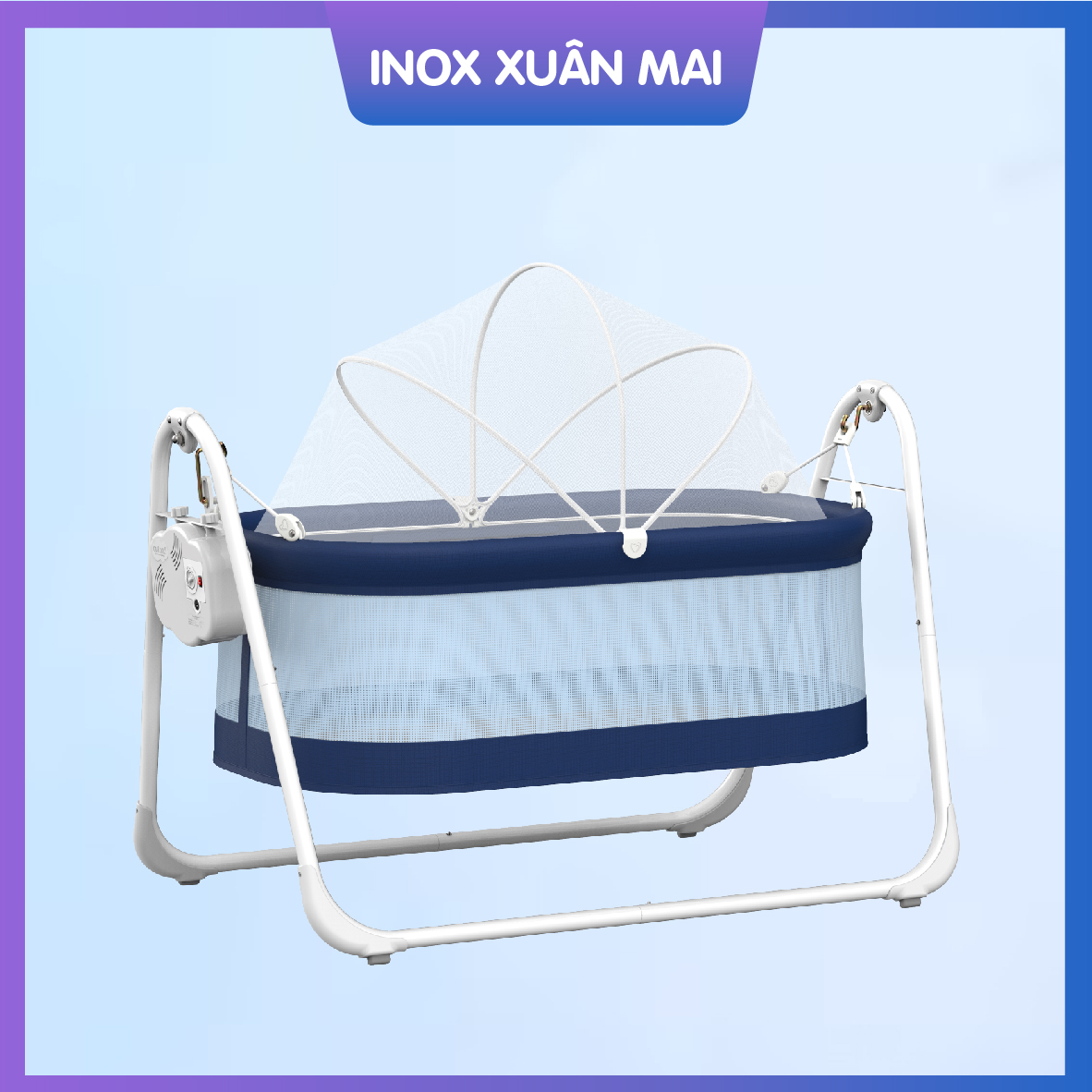 Nôi Điện Tự Động Cao Cấp Autoru - đưa tự động giúp bé ngủ ngon