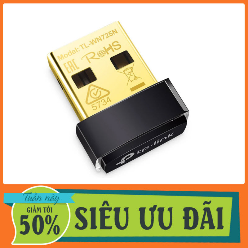 [HCM][Bảo Hành 3 Năm] USB thu Wifi TP-Link TL-WN725N dùng để kết nối wifi cho laptop máy tính để bàn - Hãng phân phối chính thức