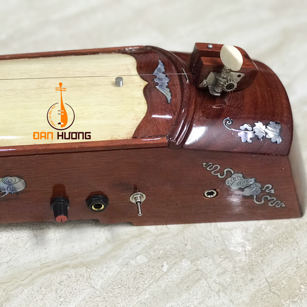 Đàn bầu DB2300 (gỗ hương) gấp gọn có khảm chơi luôn không cần âm ly