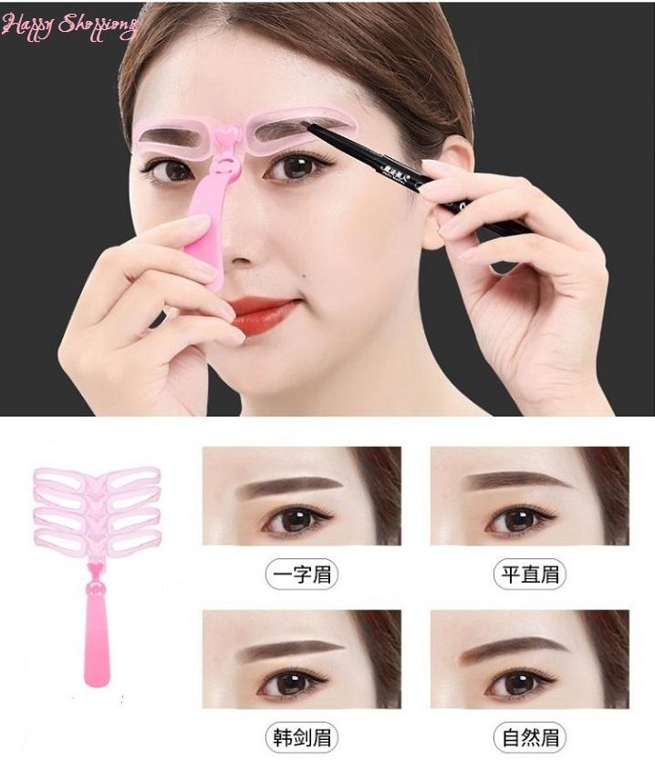 Combo 8 Khuôn Kẻ Mày 8 Kiểu Dáng Cao Cấp Sắc Nét