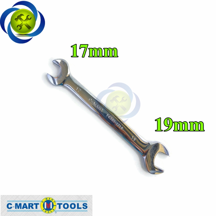 Cờ lê hai đầu miệng 17mm và 19mm c-mart f0301-1719