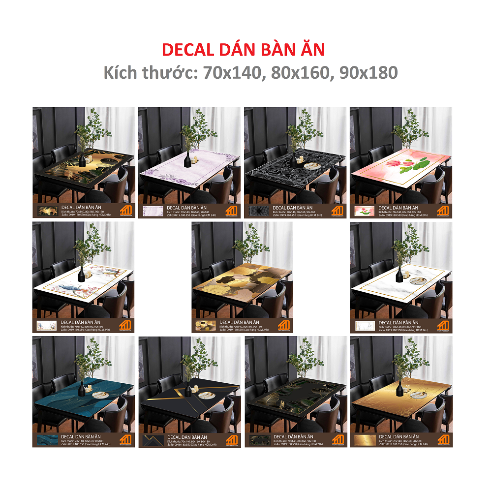 Tổng hợp decal dán bàn ăn sang trọng - trang trí nội thất