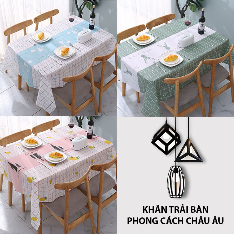 Tấm Khăn Trải Bàn Ăn Chống Thấm Phong Cách Châu Âu