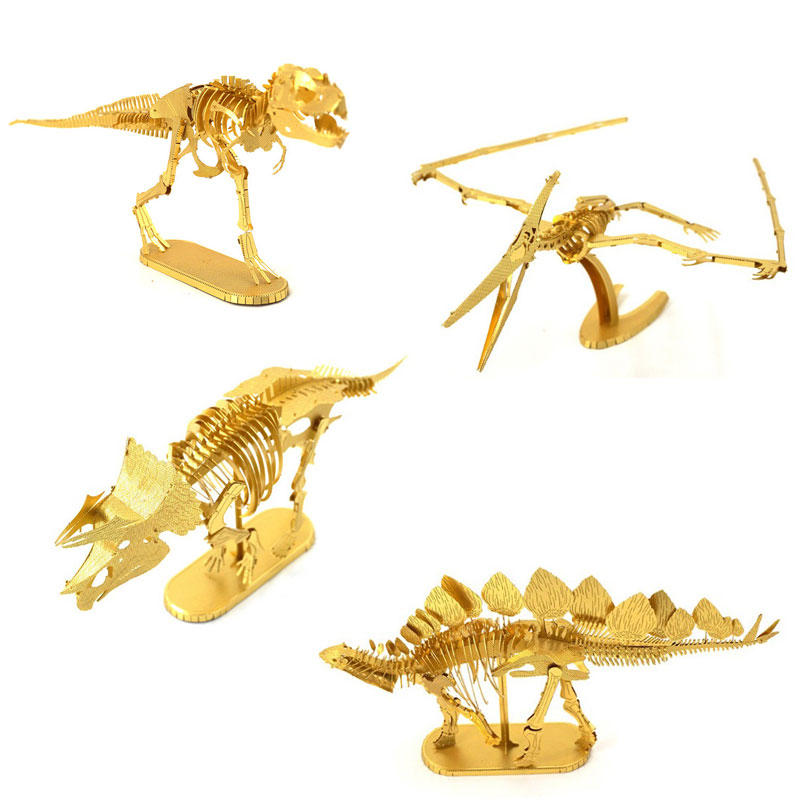 Mô hình 3D bằng thép tự ráp xương khủng long