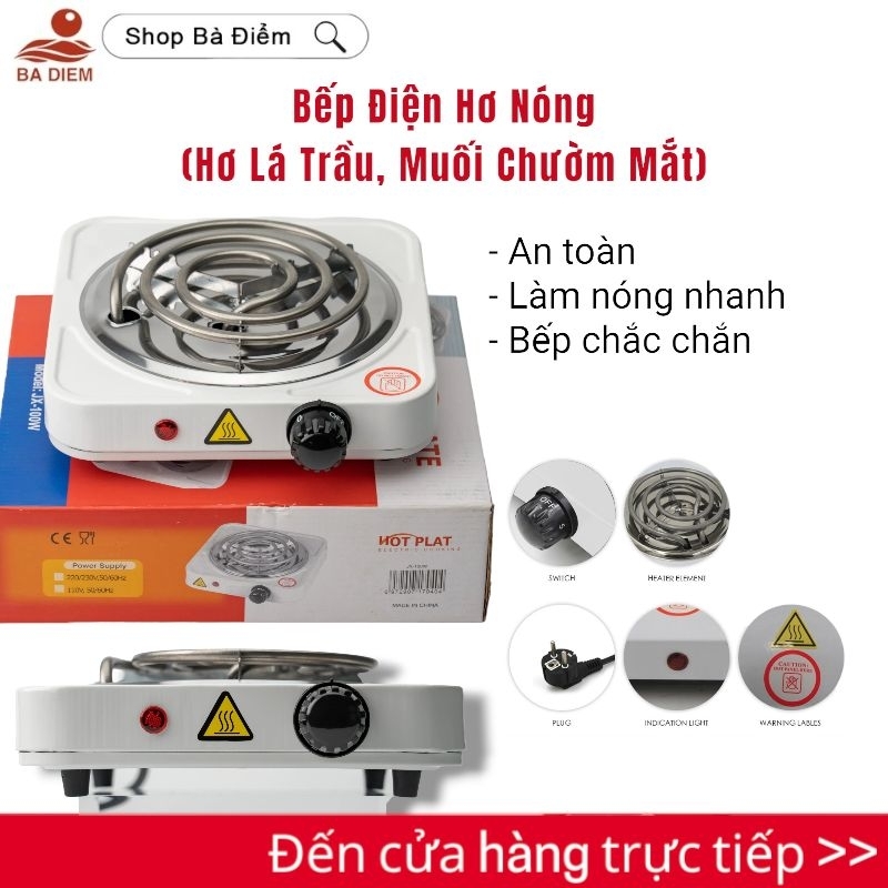 Bếp hơ lá trầu | bếp điện hơ lá trầu cho bé - bếp hơ cây muối chườm mắt - bếp điện mayso- shop bà điểm.