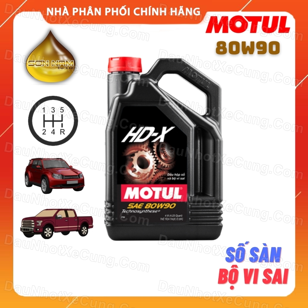 Nhớt Hộp Số Sàn và Bộ Vi Sai Motul HD-X 80W90 API GL-5 (4lit)