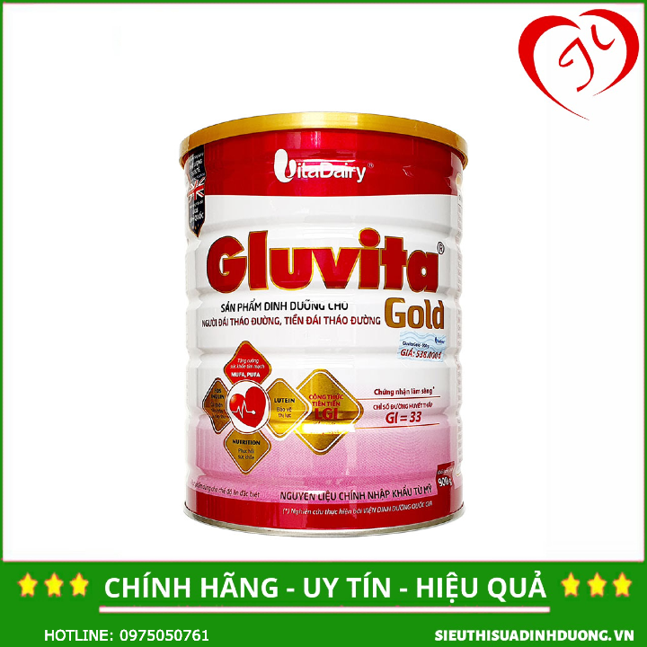 Sữa Gluvita Gold 400g - 900g | Dinh dưỡng cho người bệnh tiểu đường | Hãng VitaDairy Việt Nam