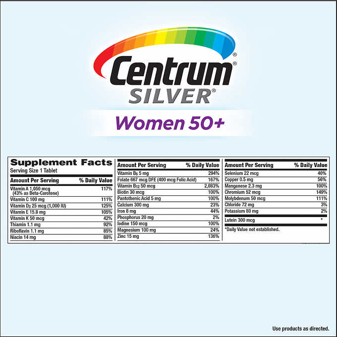 hcmviên tổng hợp vitamin và khoáng chất centrum silver women 50+ 275 5