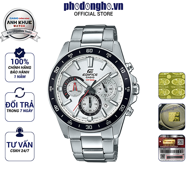 Đồng hồ edifice chính hãng casio anh khuê efv-570d-7avudf