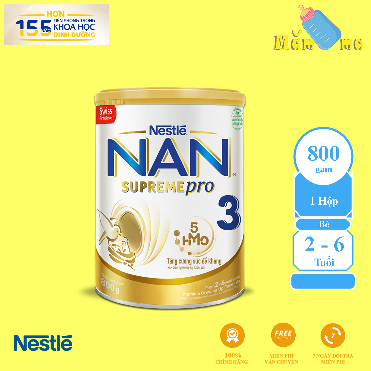 Sữa Bột NAN Supremepro số 3 cho trẻ từ 2 - 6 tuổi