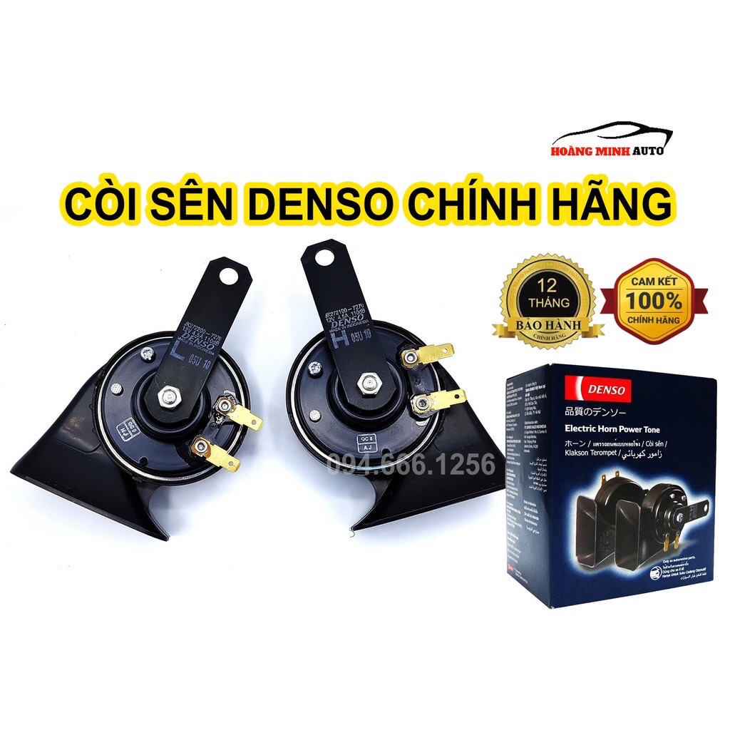 Còi ô tô Denso chính hãng 12V - lắp được hầu hết các xe ô tô từ 4 chỗ đến 16 chỗ