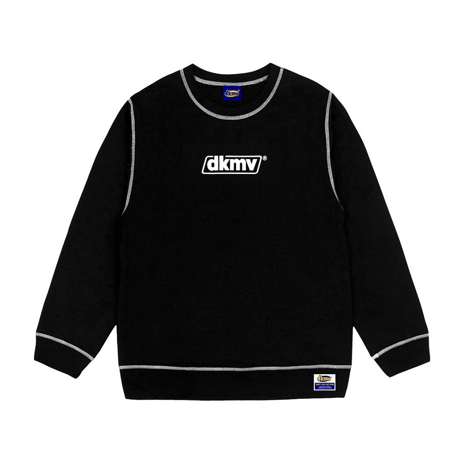 Áo sweater nữ tay dài màu đen | DKMV Sweater Seam