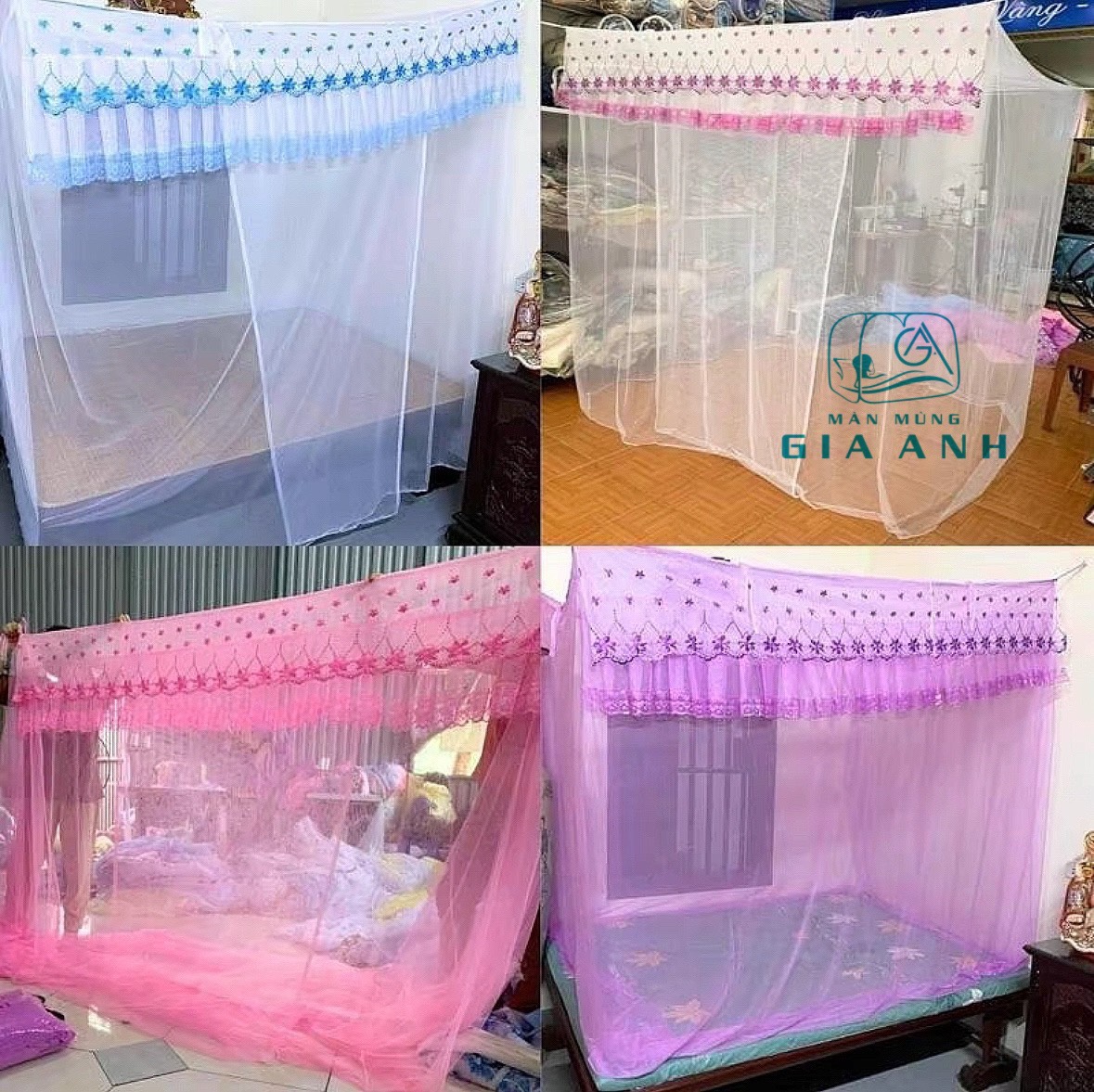 Màn - mùng mắc dây, chống muỗi, chống côn trùng - - chất vải voan lạnh thoáng khí - màn ngủ chống muỗi