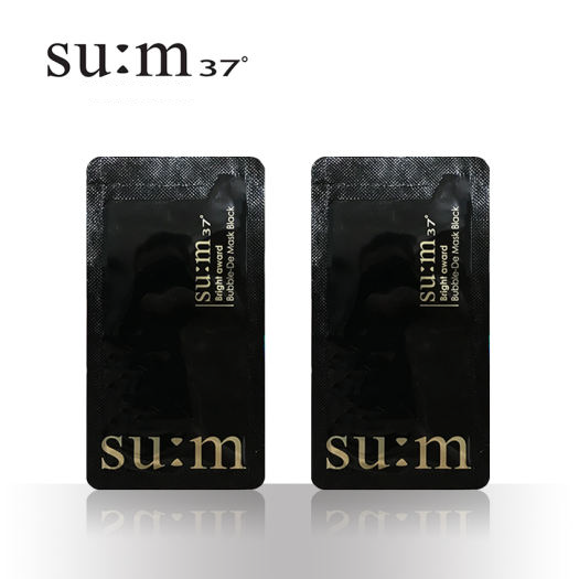 10 gói Sample Mặt nạ sủi bọt thải độc tố Su:m 37 đen Bright Award Bubble-De Mask Black