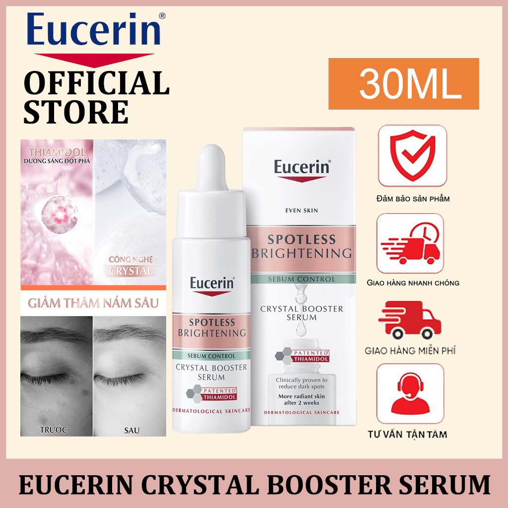 Tinh Chất Giảm Thâm Nám, Kiểm Soát Nhờn.Serum Eucerin Control Crystal Booster Serum 30ml-Tinh chất giảm thâm nám chuyên biệt cho da nhờn & hỗn hợp