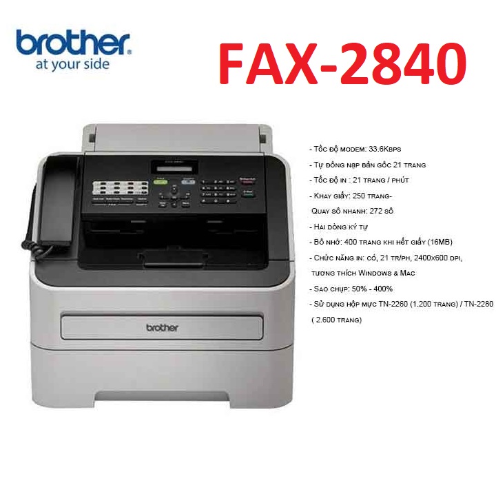 Sản phẩm bán chạy. Máy Fax Laser đa chức năng Brother FAX-2840. Hàng chính hãng