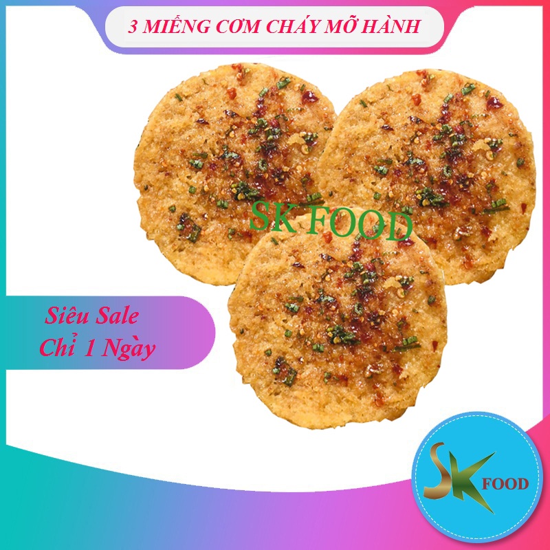 Bịch 3 Miếng Cơm Chiên Nước Mắm Mỡ Hành 80G