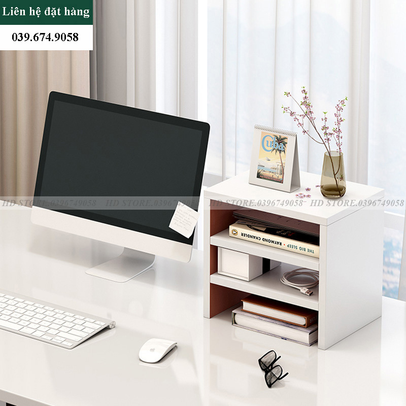 💥💥💥 KỆ SÁCH ĐỂ BÀN 3 TẦNG 🌈 LẮP GHÉP - MÀU TRẮNG