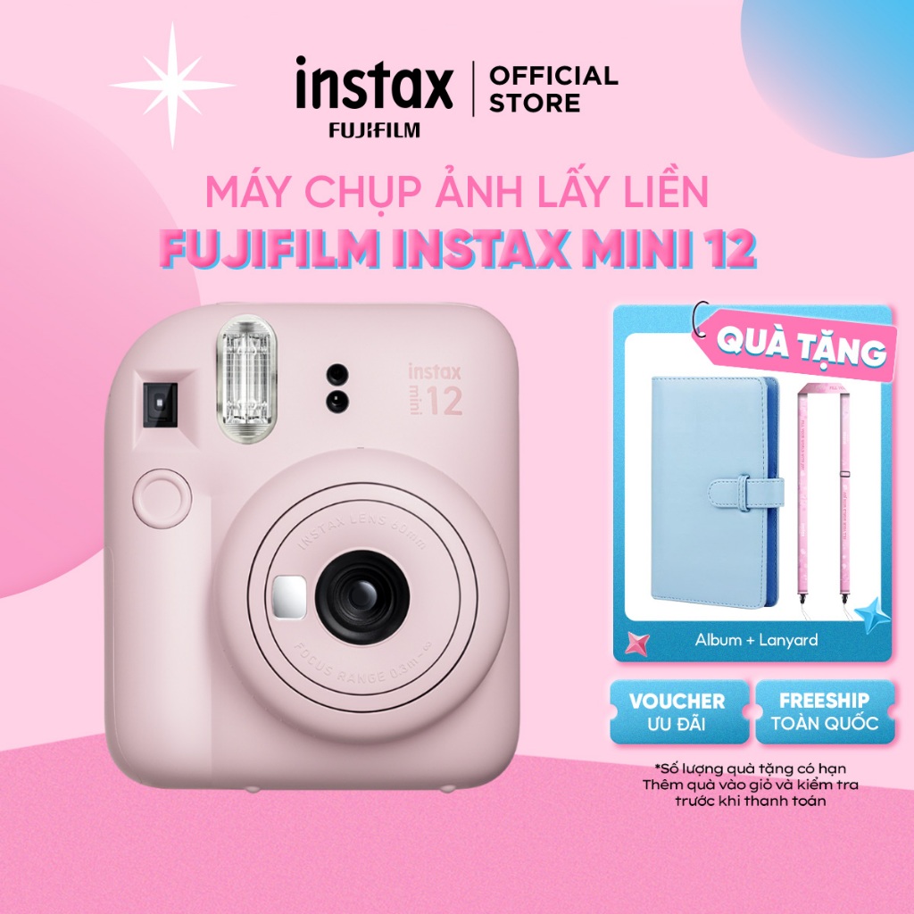 Máy chụp ảnh lấy liền fujifilm instax mini 12 bảo hành 12 tháng