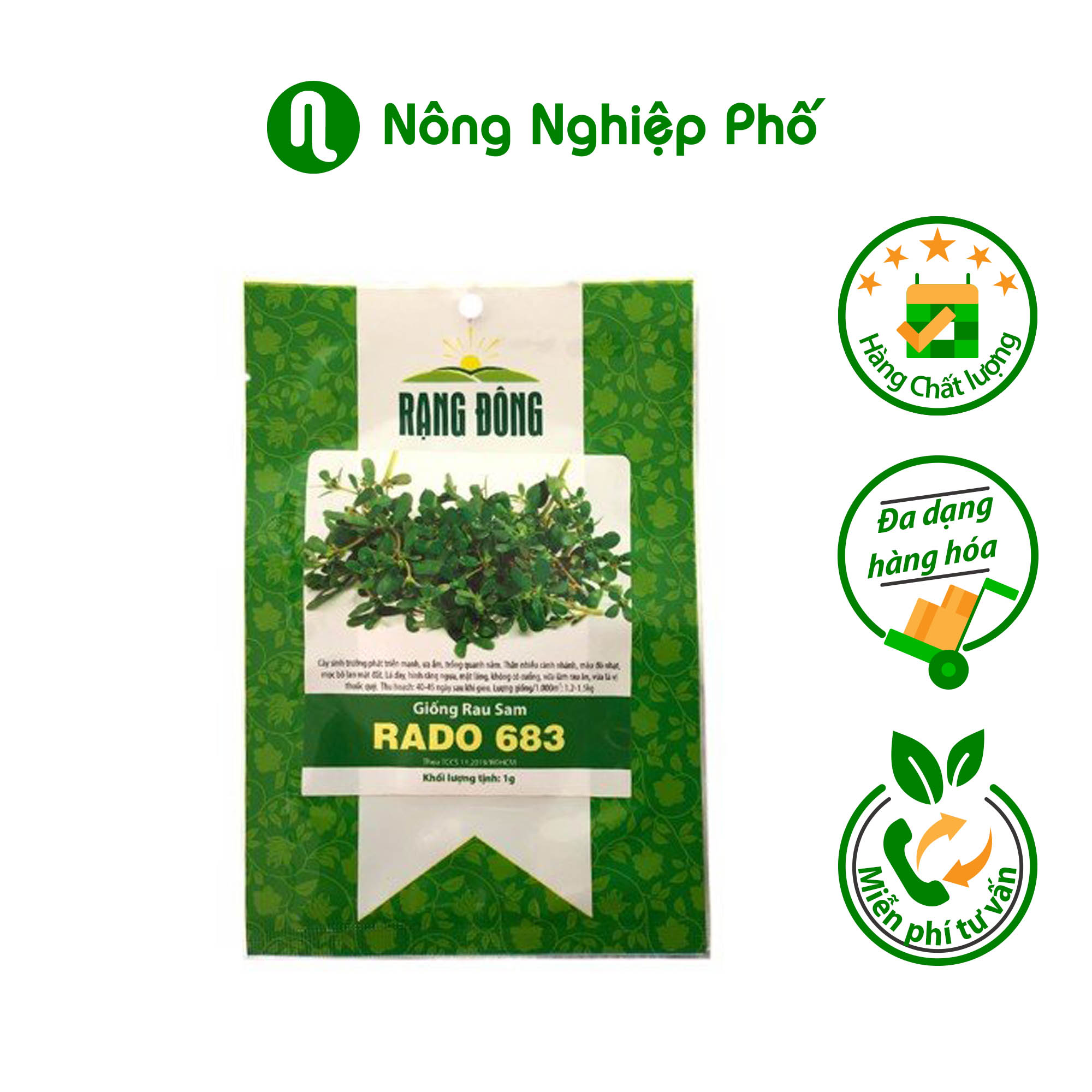 Hạt giống rau sam rạng đông rado 683 - gói 1 gram - nông nghiệp phố