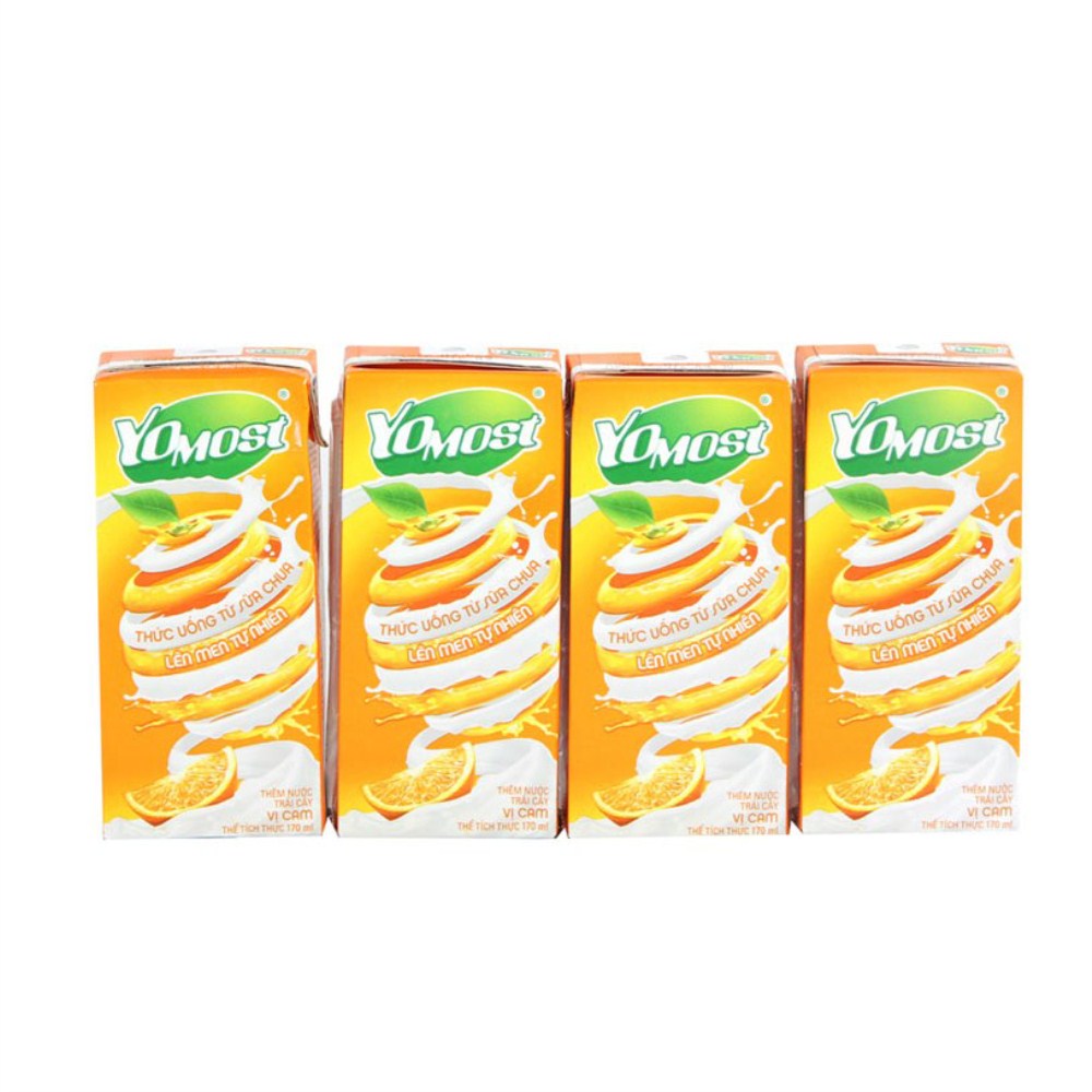 [HCM]Thùng sữa chua uống Yomost hương Cam 170ml x 48 hộp