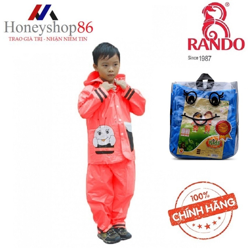 Thời trang áo mưa trẻ em bộ ong mật rando csps-19 size 4 : 1.2 – 1.3 m.che chở bé yêu của bạn.honeyshop86