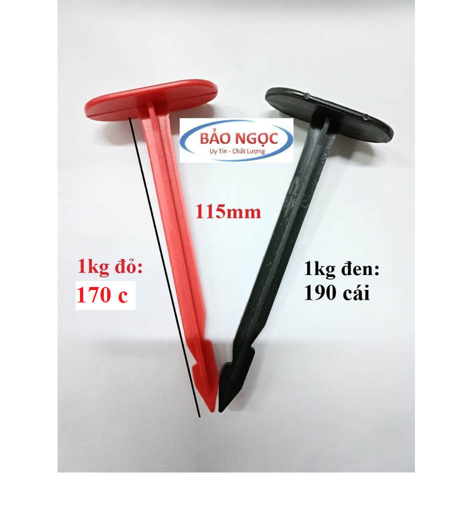  1kg đinh ghim màng phủ nông nghiệp ghim cố định bạt trải cỏ màu đen và đỏ 