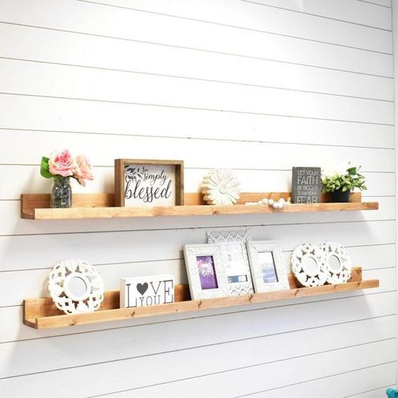 kệ để sách giá treo khung ảnh trong gia đình kích thước 60x6x6cm