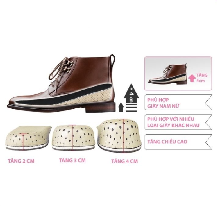 [SIÊU ĐẸP] [HÀNG MỚI VỀ] Lót giày tổ ong độn đế tăng chiều cao cho cả nam và nữ 2cm, 3cm, 4cm sala sài gòn N57