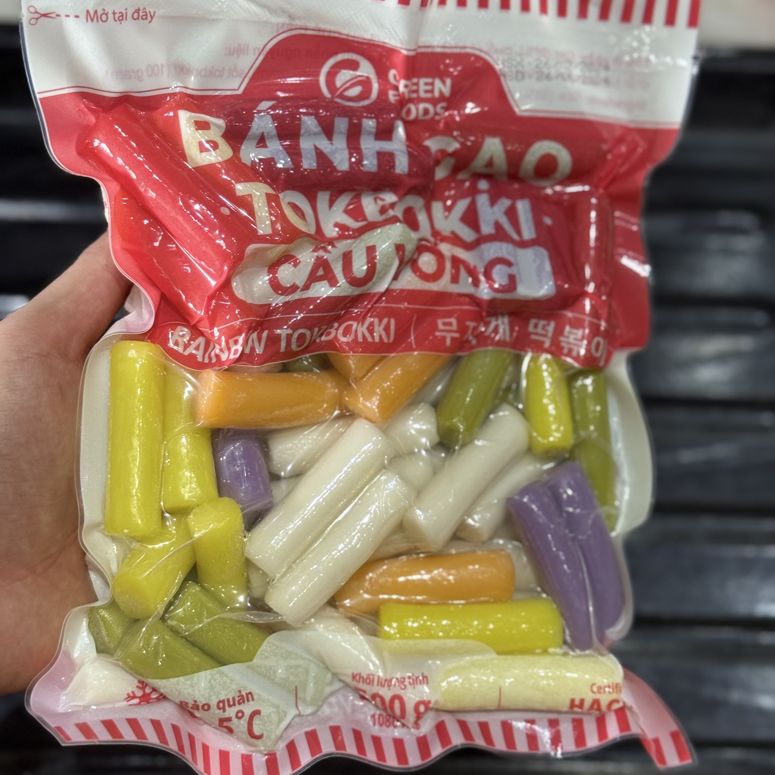 500g Bánh gạo thỏi ngũ sắc Green Food