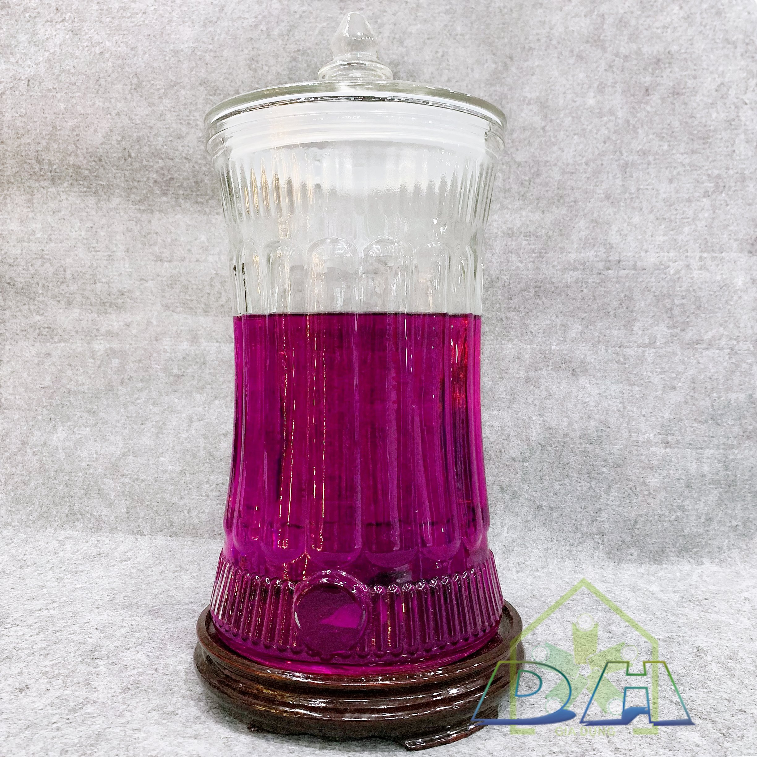 Trụ bình thủy tinh ngâm sâm vẽ rồng có vòi 6 lít