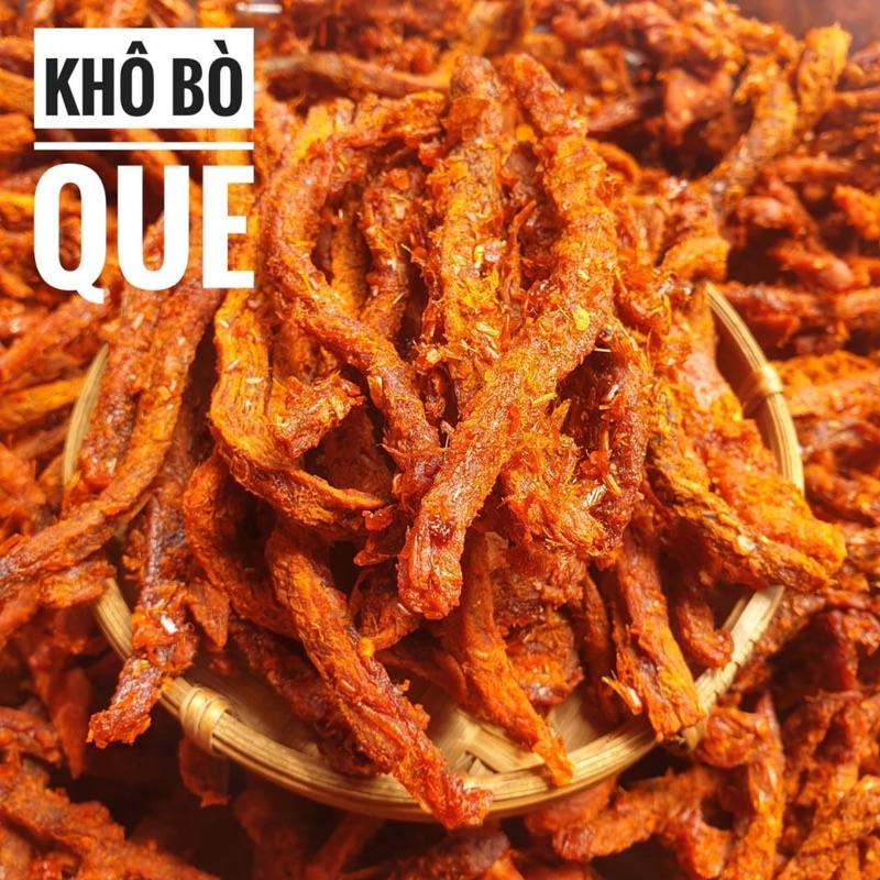 khô bò que hồng ngự 200 gr đồ ăn vặt khô bò