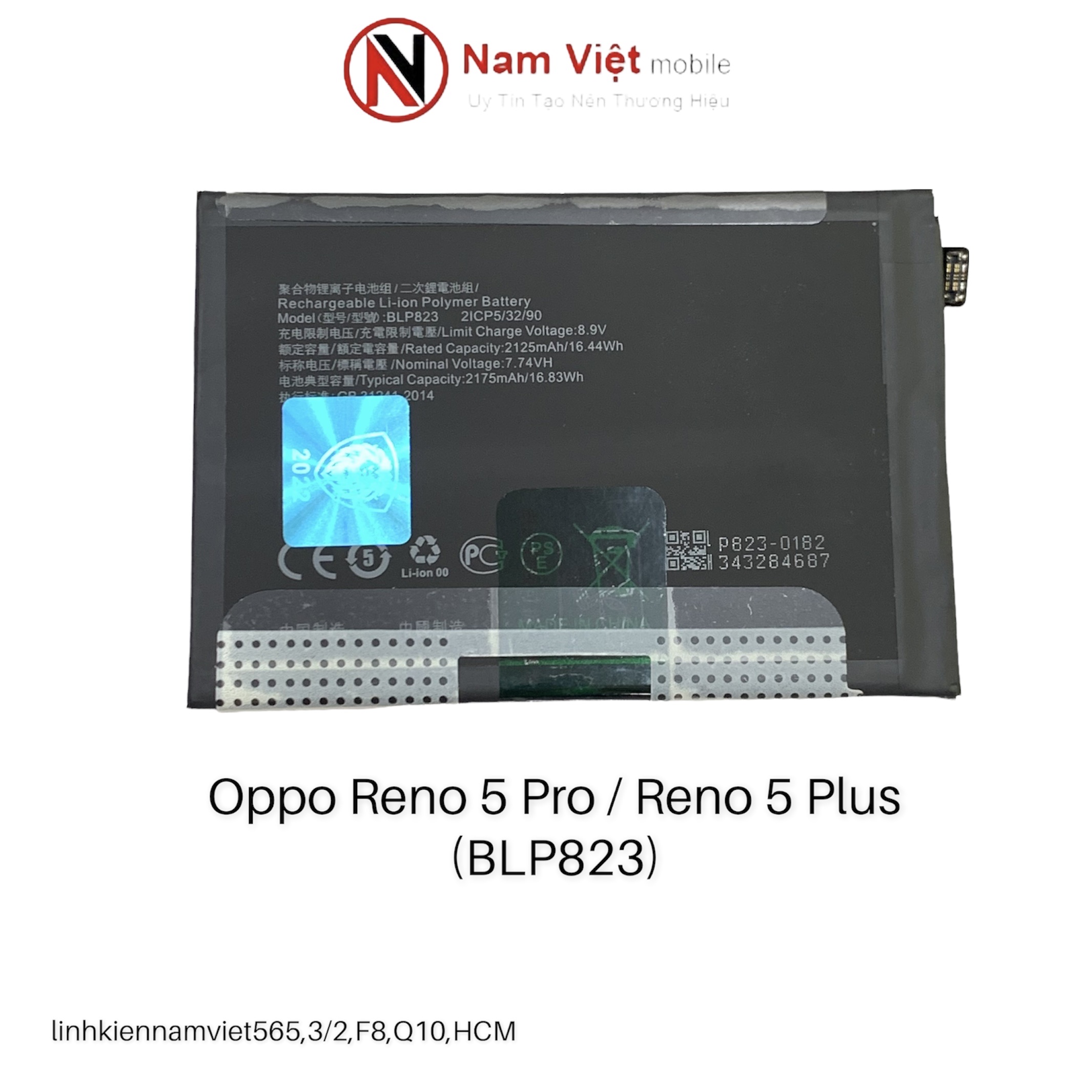 Pin Oppo Reno 5 pro / Reno 5 plus 2175mAh ( BLP823 ) - Bảo hành 3 tháng