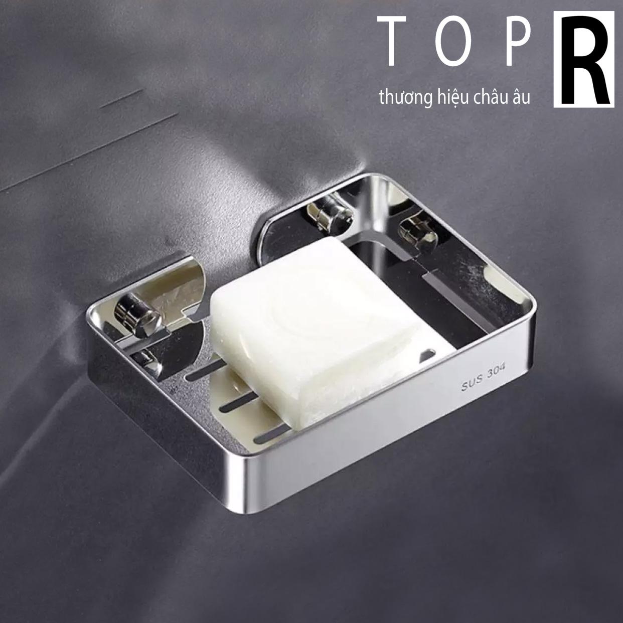 Kệ để xà bông inox 304 - Khay để xà phòng inox cao cấp (kèm đủ vít và tắc kê) Chất liệu inox SUS 304 bóng cao cấp, bền bỉ, vĩnh viễn không bị ăn mòn