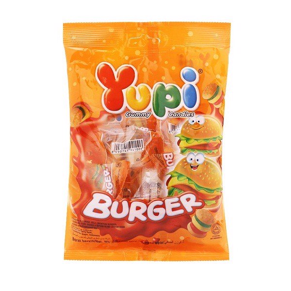 Gói 12 kẹo dẻo trái cây Yupi Hamburger - Indonesia