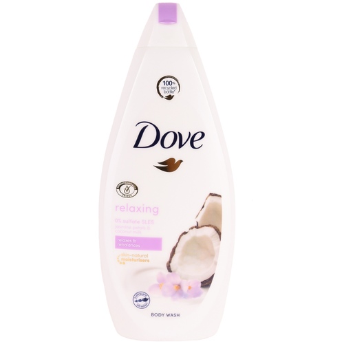 Sữa tắm Dove dừa relaxing dưỡng ẩm mịn da hàng đức chai 500ml