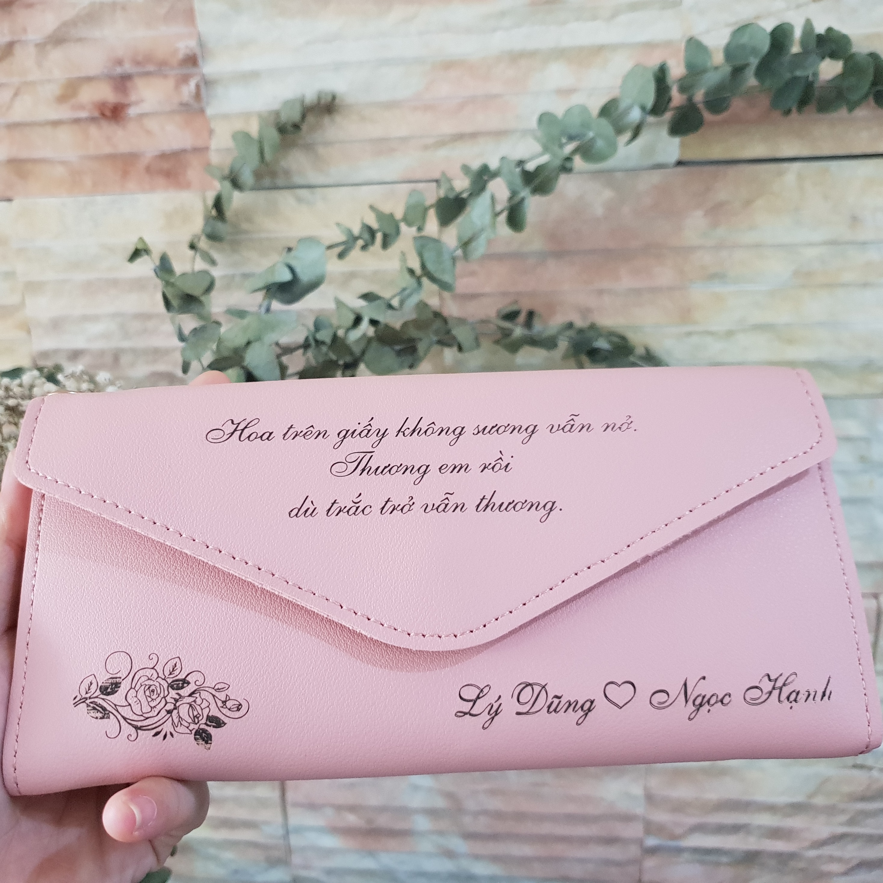 Ví nữ cầm tay - ví thời trang - bóp nữ khắc tên theo yêu cầu - quà sinh nhật - quà noel ý nghĩa cho bạn gái